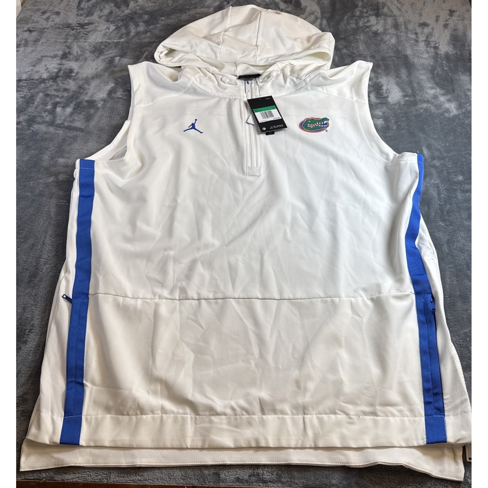 Jordan Florida Gators Football 1/4 Zip Coaches Sleeveless Jacket XL AQ8920-100